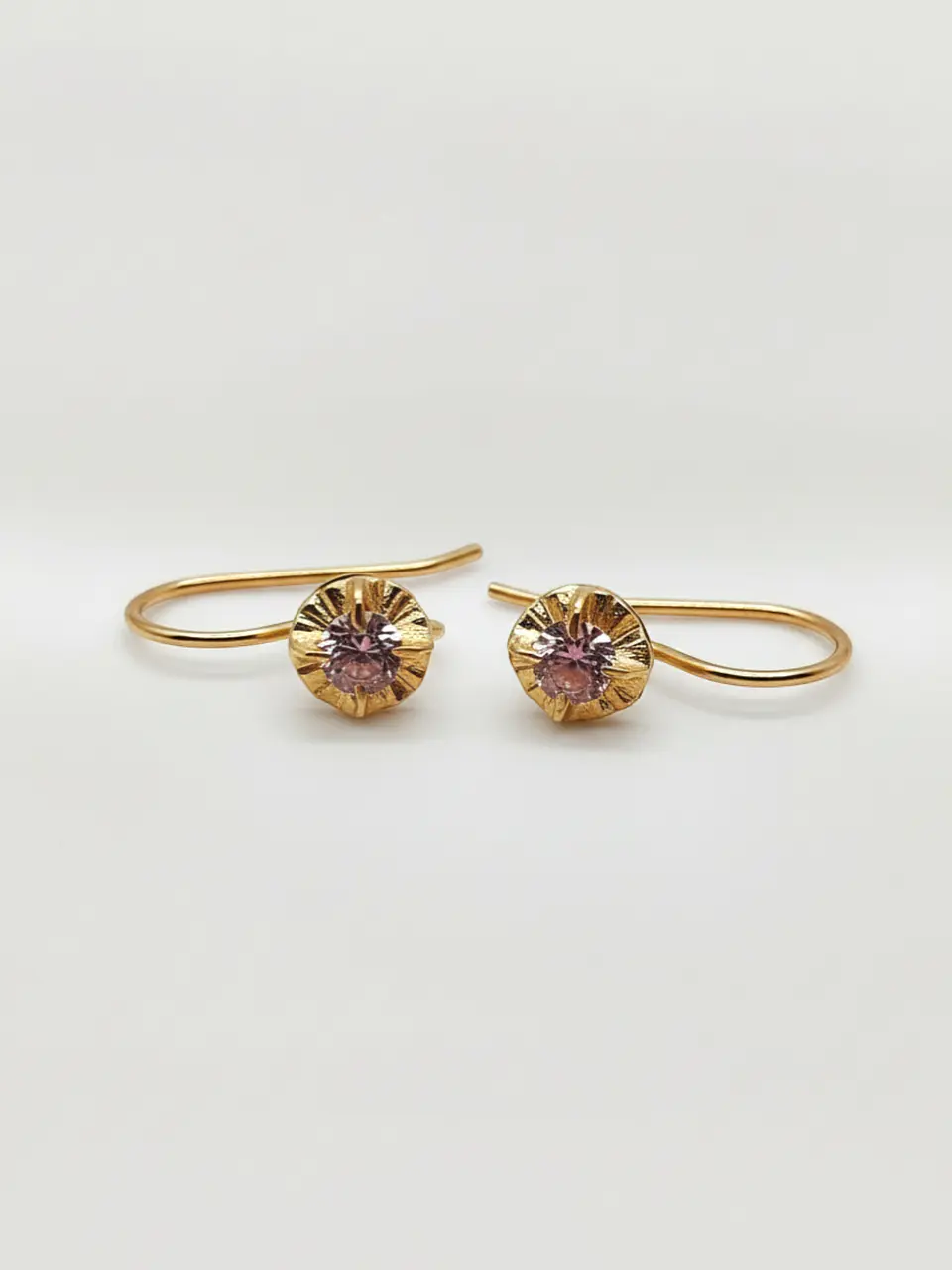 Aros Chatón Mística Rosa de Francia Oro 18k 2