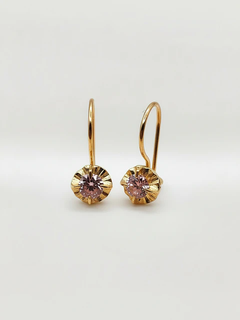 Aros Chatón Mística Rosa de Francia Oro 18k