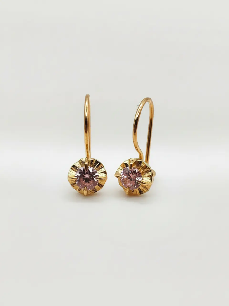 Aros Chatón Mística Rosa de Francia Oro 18k 1