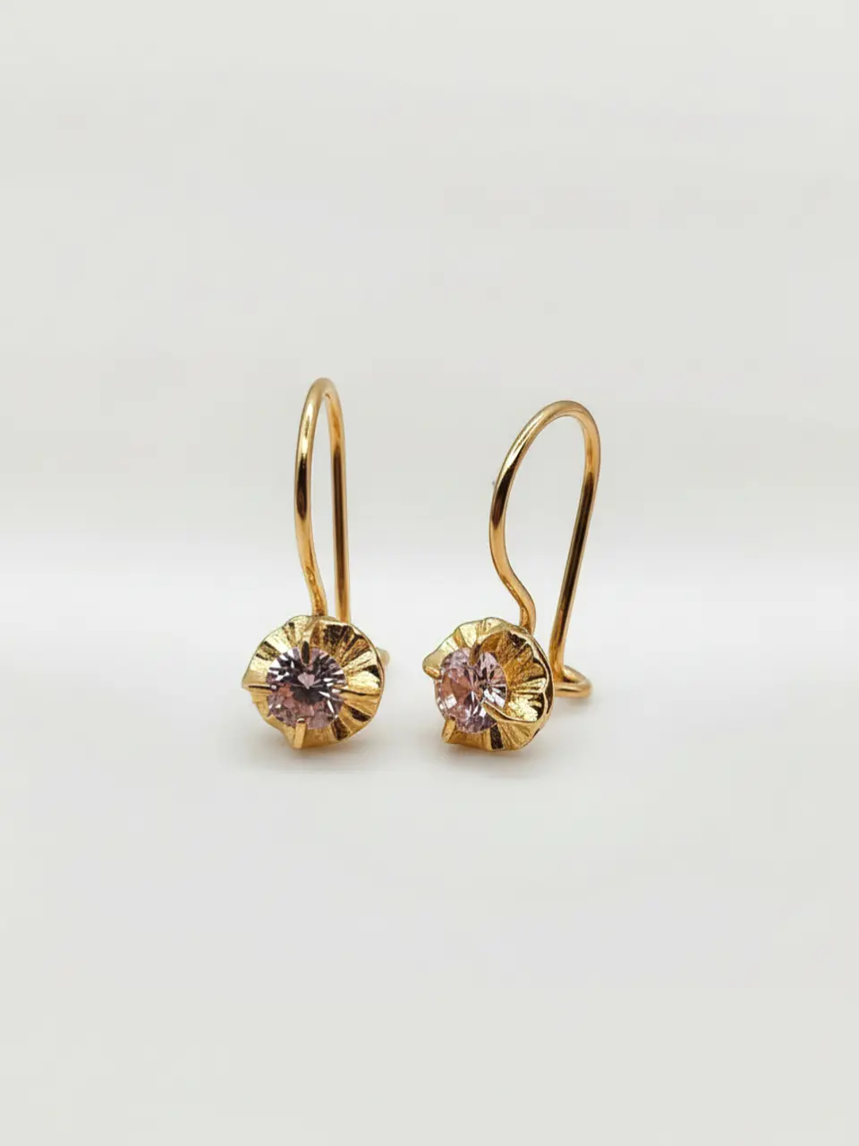 Aros Chatón Mística Rosa de Francia Oro 18k 3