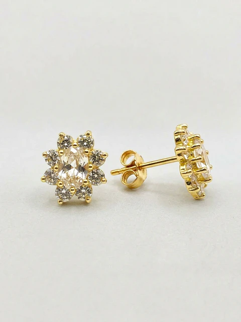 Aros Lady Gala de Brillo Circón Oro 18k