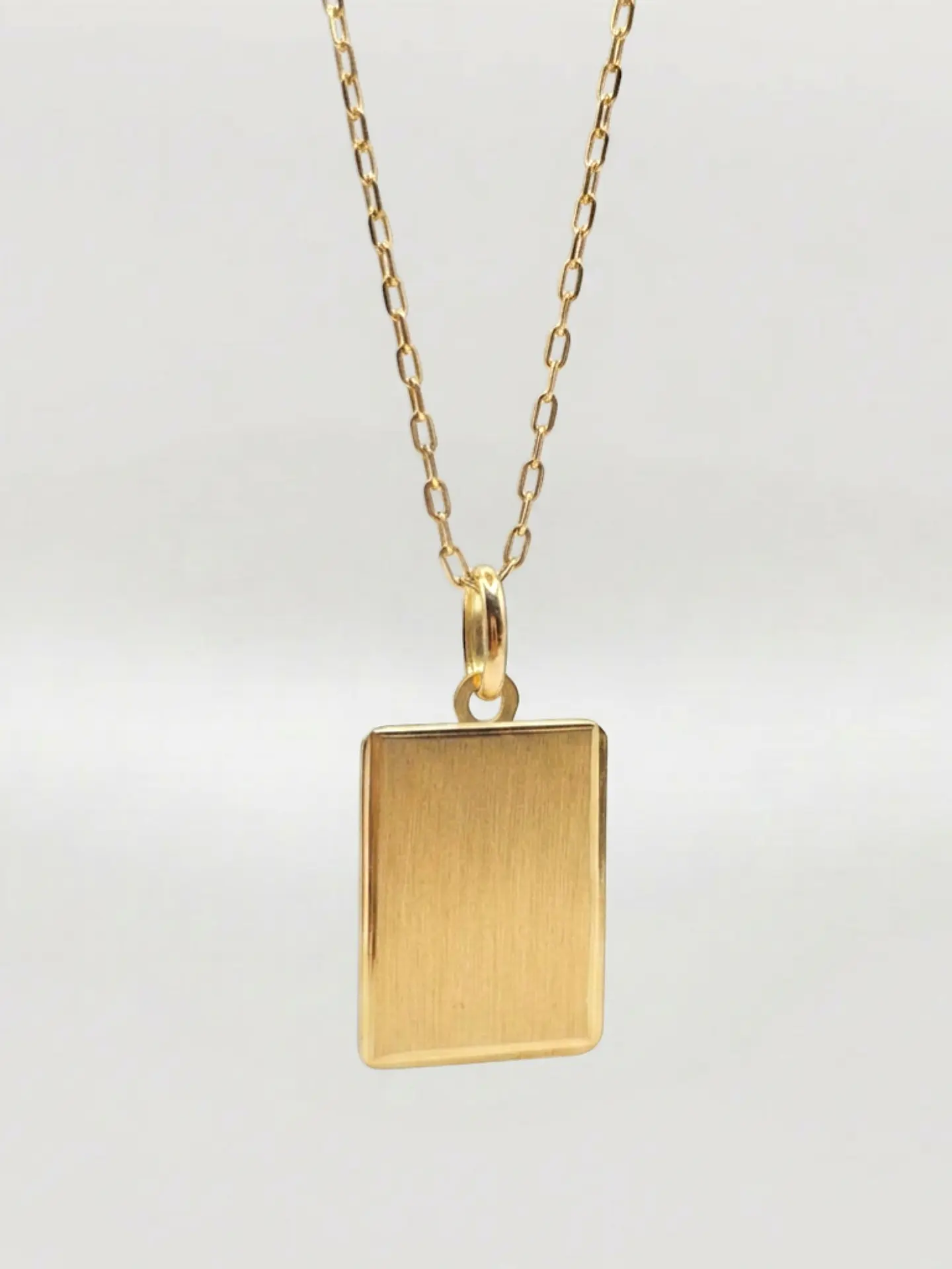 Cadena Identidad con Placa Oro Oro 18k 2