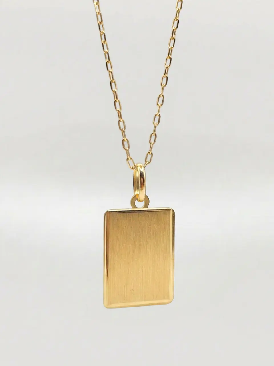 Cadena Identidad con Placa Oro Oro 18k 2