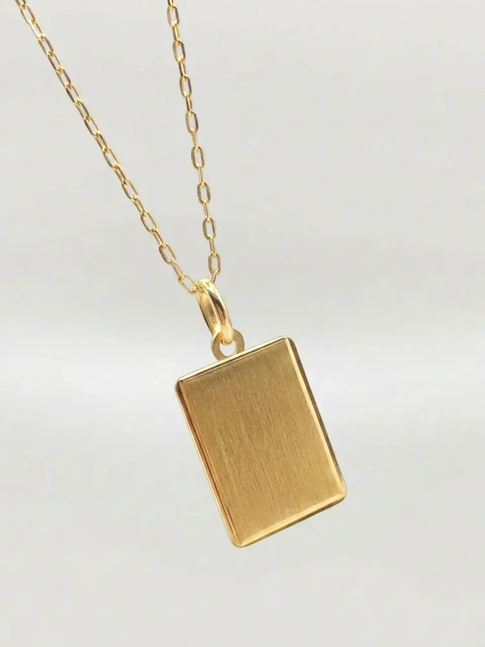 Cadena Identidad con Placa Oro Oro 18k 4