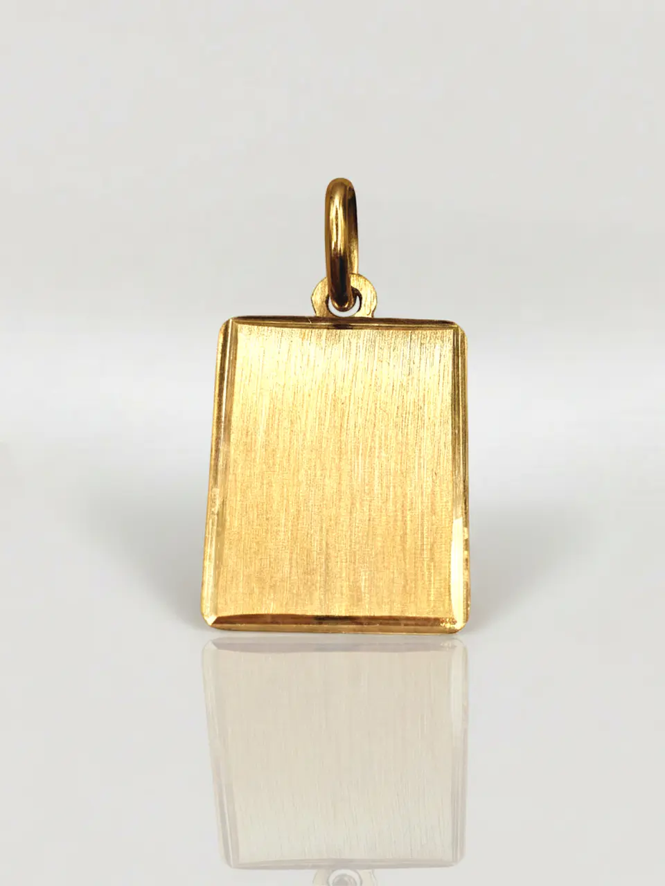 Colgante Placa Satín de Diseño Oro 18k 2