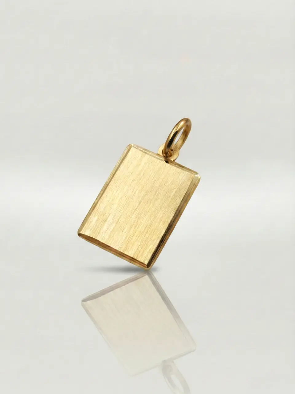 Colgante Placa Satín de Diseño Oro 18k 3