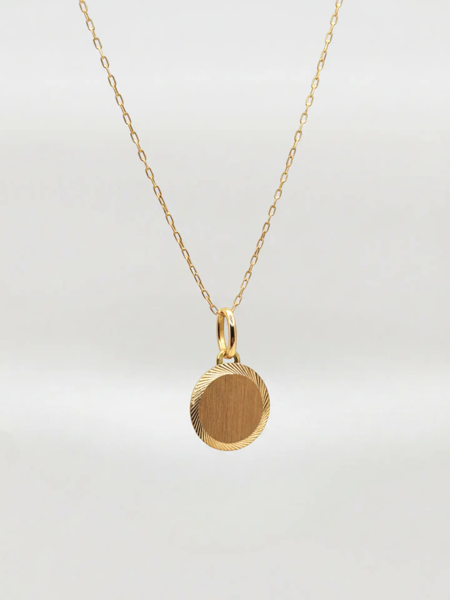 Cadena Disco Satín Distinción Oro 18k 3