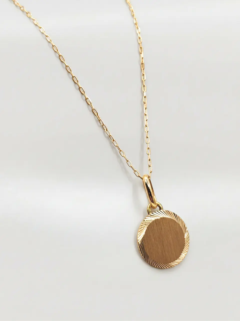 Cadena Disco Satín Distinción Oro 18k 4