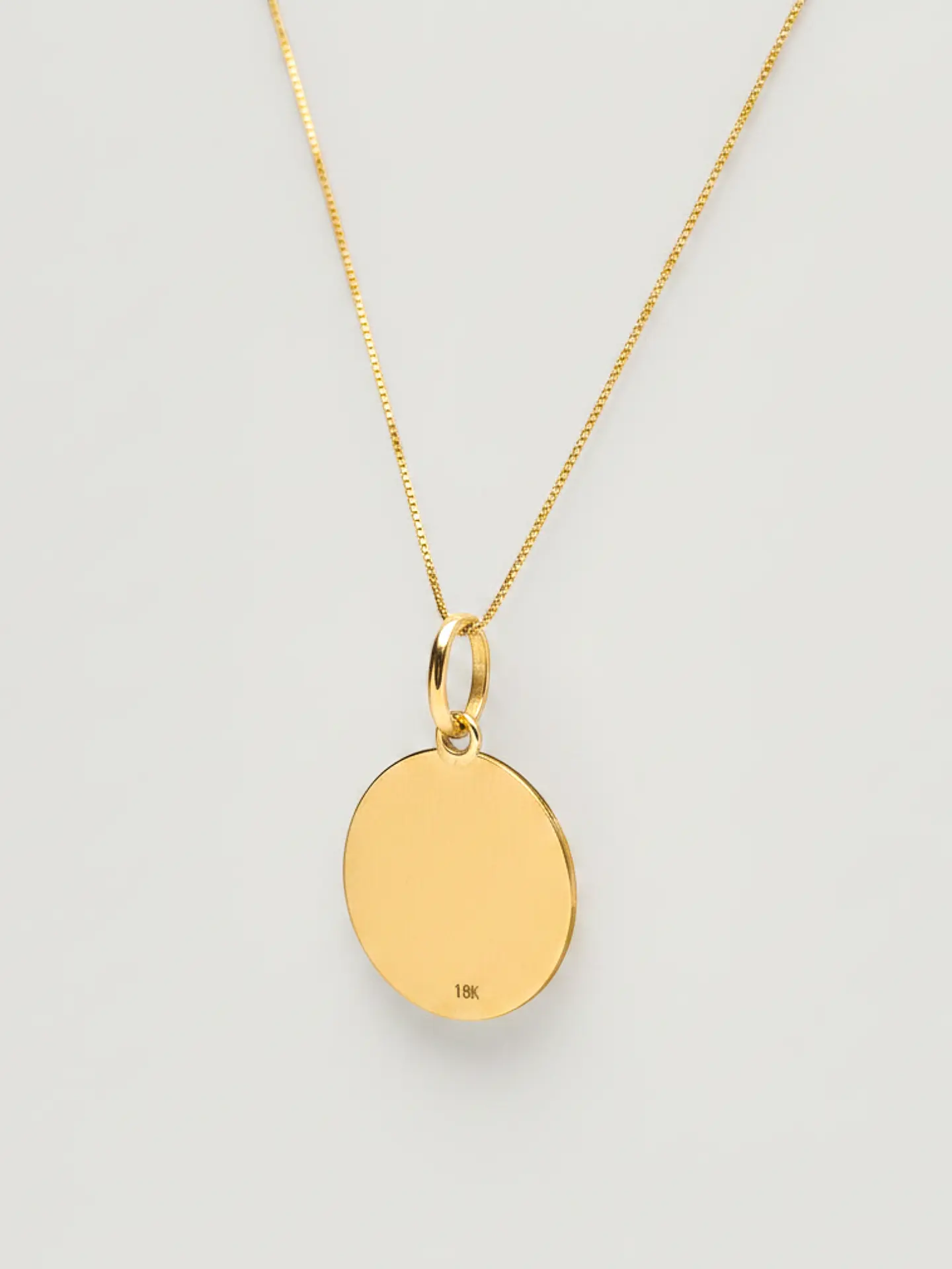 Cadena Veneciana Disco Espejo Oro 18k 4