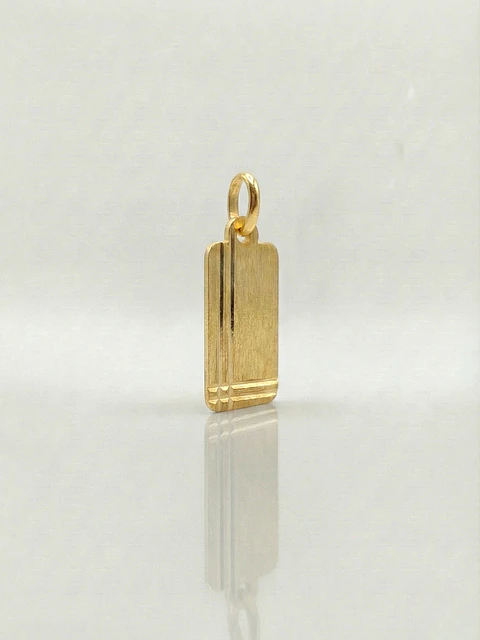 Colgante Placa Vanguardia Rectangular Oro 18k