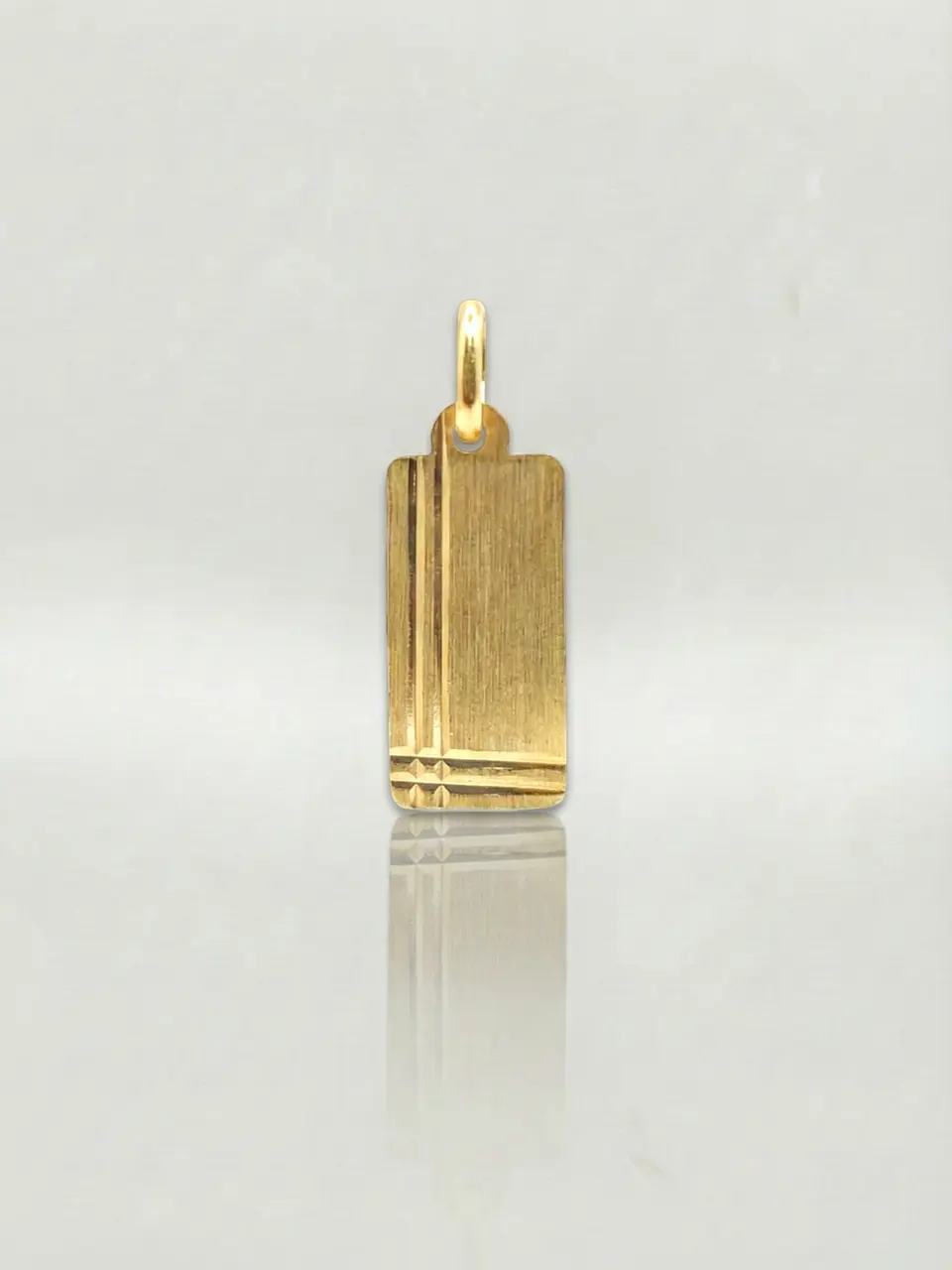 Colgante Placa Vanguardia Rectangular Oro 18k 4