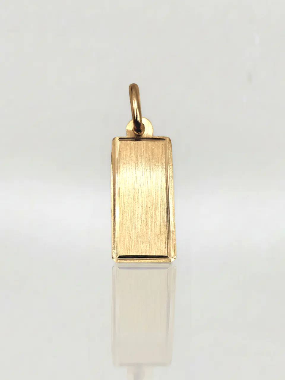 Colgante Placa Vanguardia Bordes Oro 18k 1