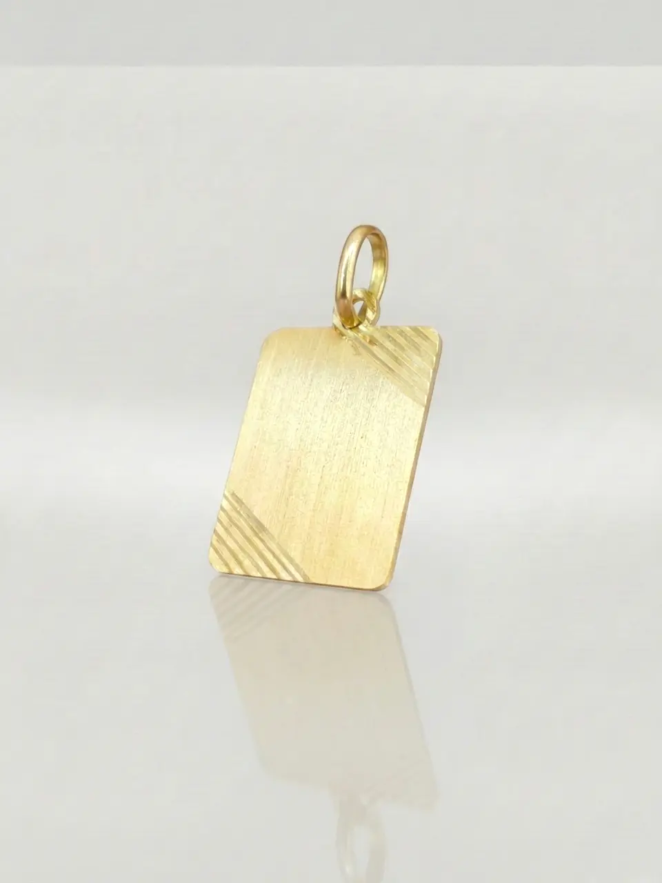 Colgante Placa Identidad Esencia Oro 18k 3