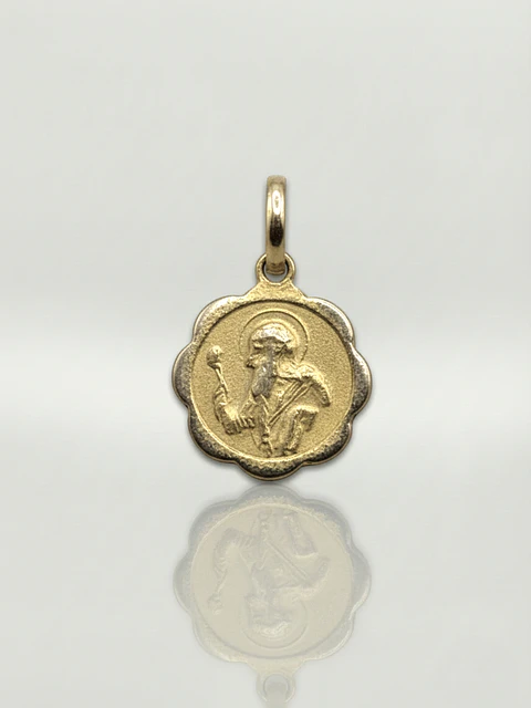 Colgante Protección de San Benito Oro 18k