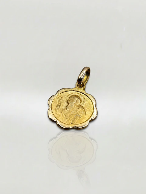 Colgante Protección de San Benito Oro 18k