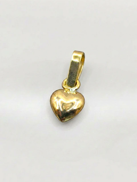 Colgante Corazón en Relieve Amor Puro Oro 18k