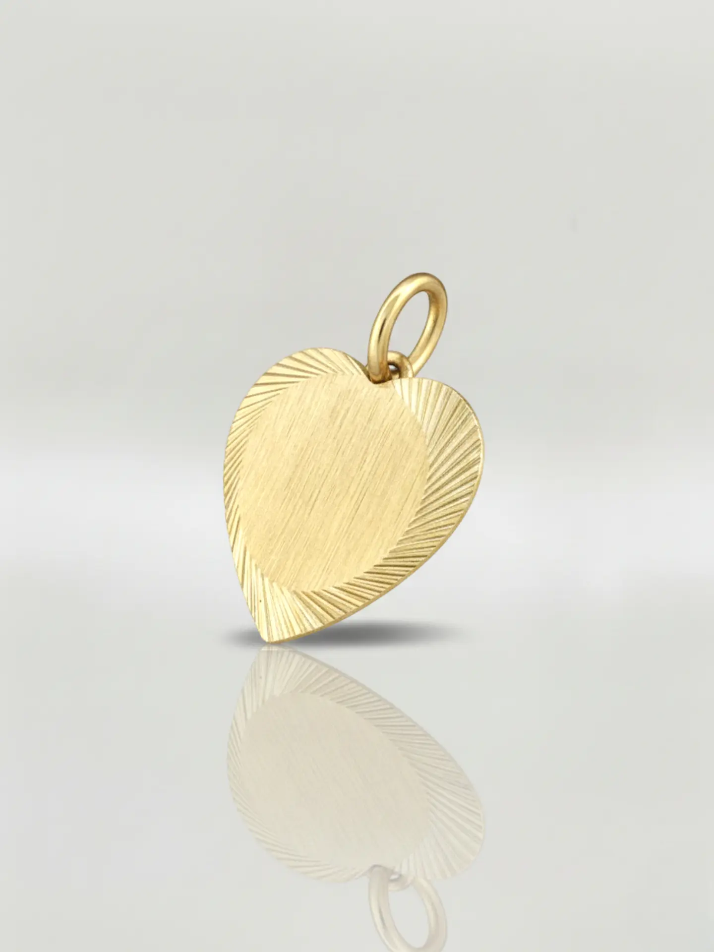 Colgante Corazón Satín de Diseño Oro 18k 3