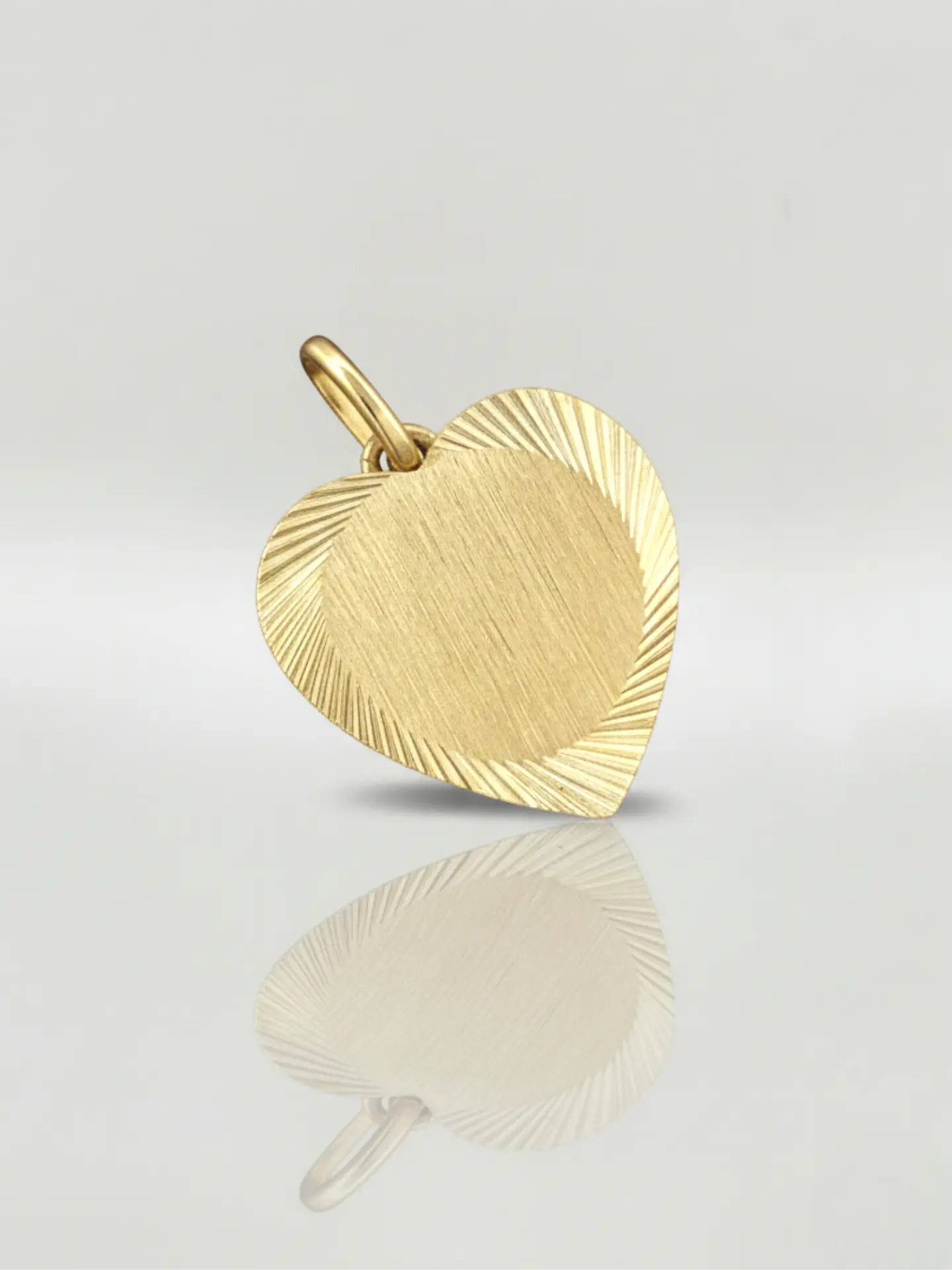 Colgante Corazón Satín de Diseño Oro 18k 4