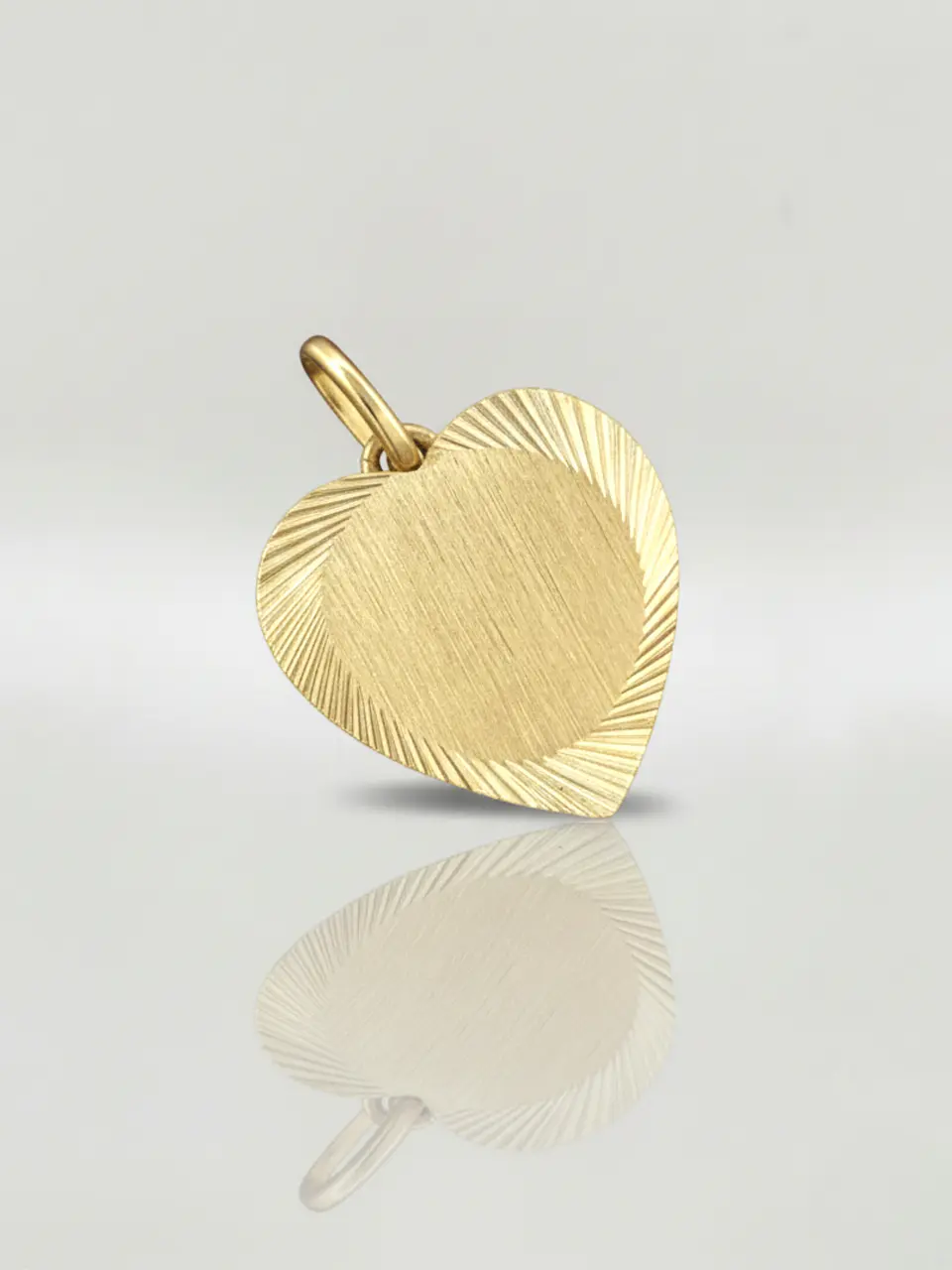 Colgante Corazón Satín de Diseño Oro 18k 4