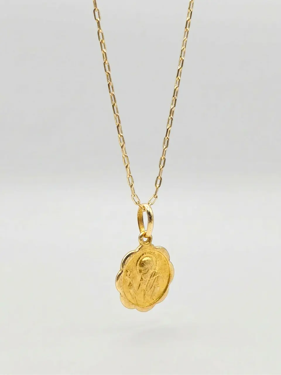 Cadena Protección Sagrada San Benito Oro 18k 2