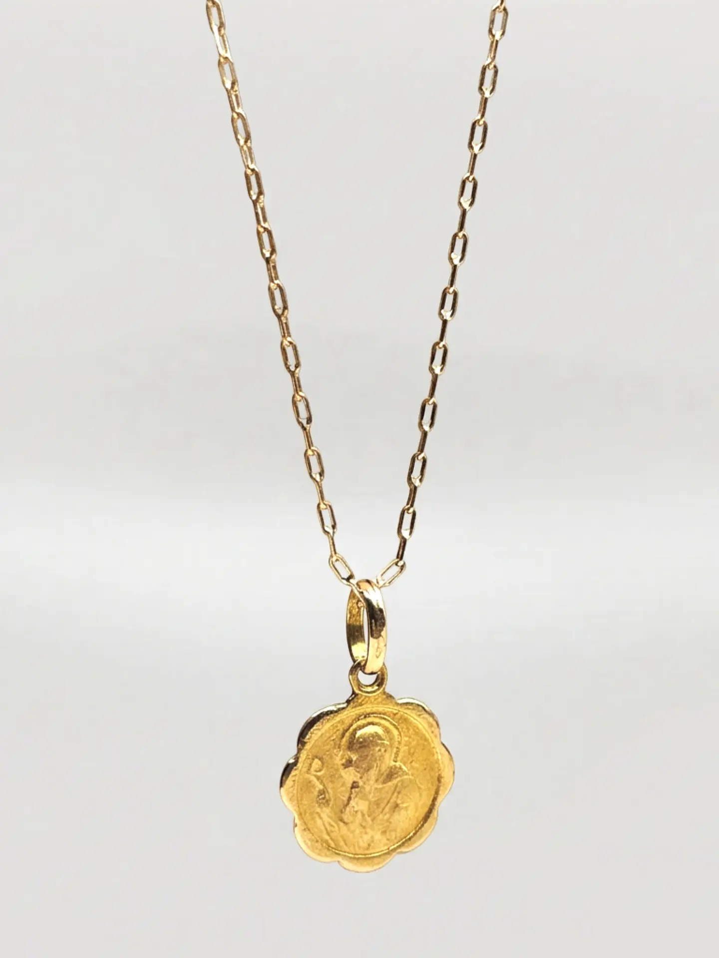 Cadena Protección Sagrada San Benito Oro 18k 3