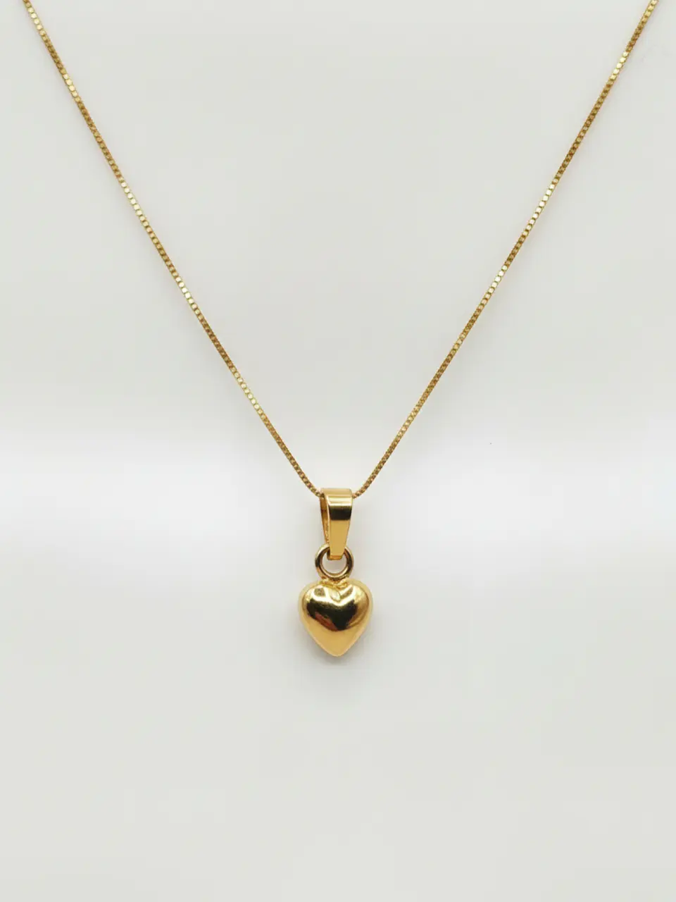 Cadena Veneciana Corazón en Relieve Oro 18k 1