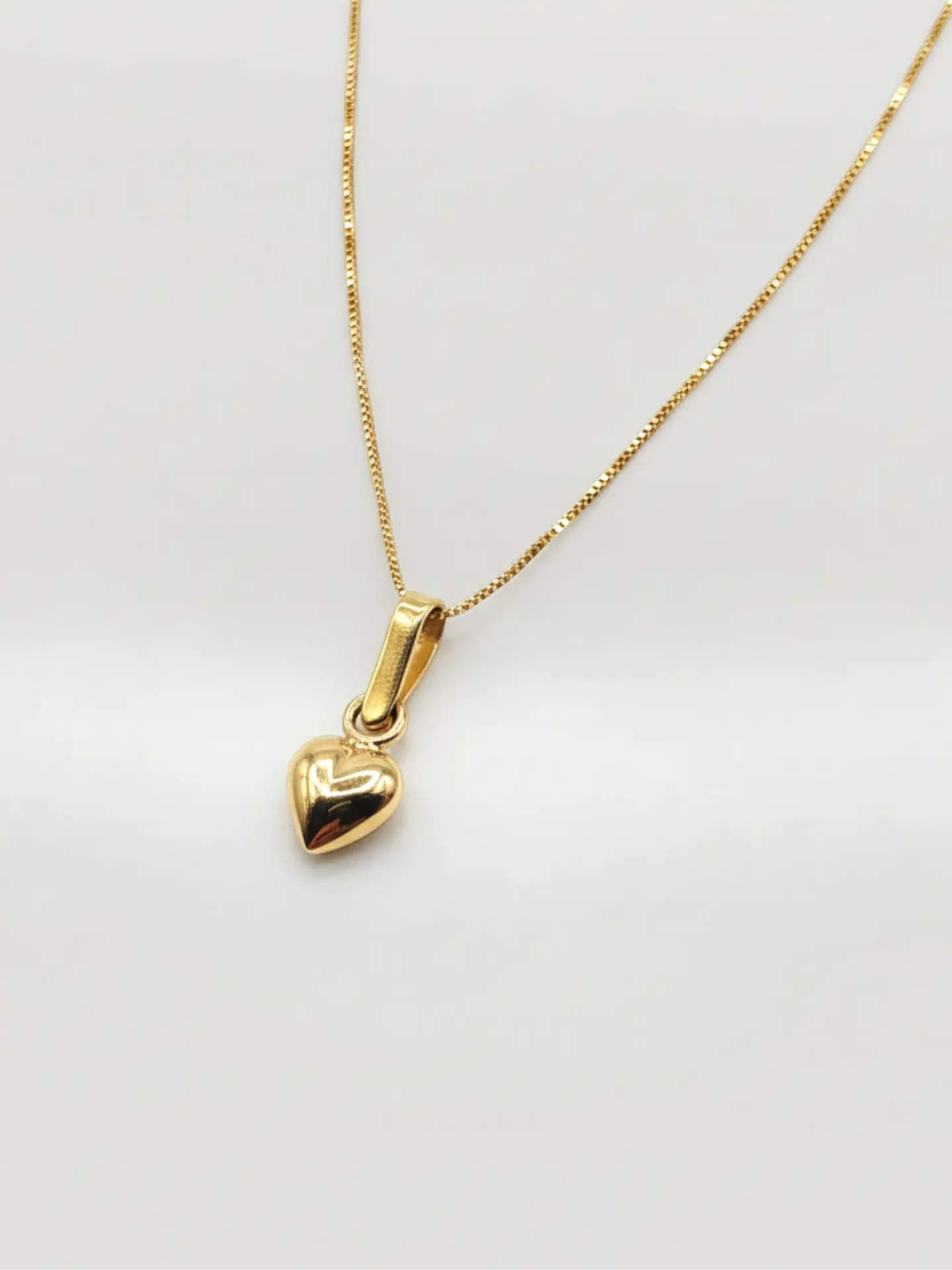 Cadena Veneciana Corazón en Relieve Gala Oro 18k 5