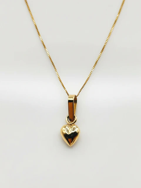 Cadena Veneciana Corazón en Relieve Gala Oro 18k