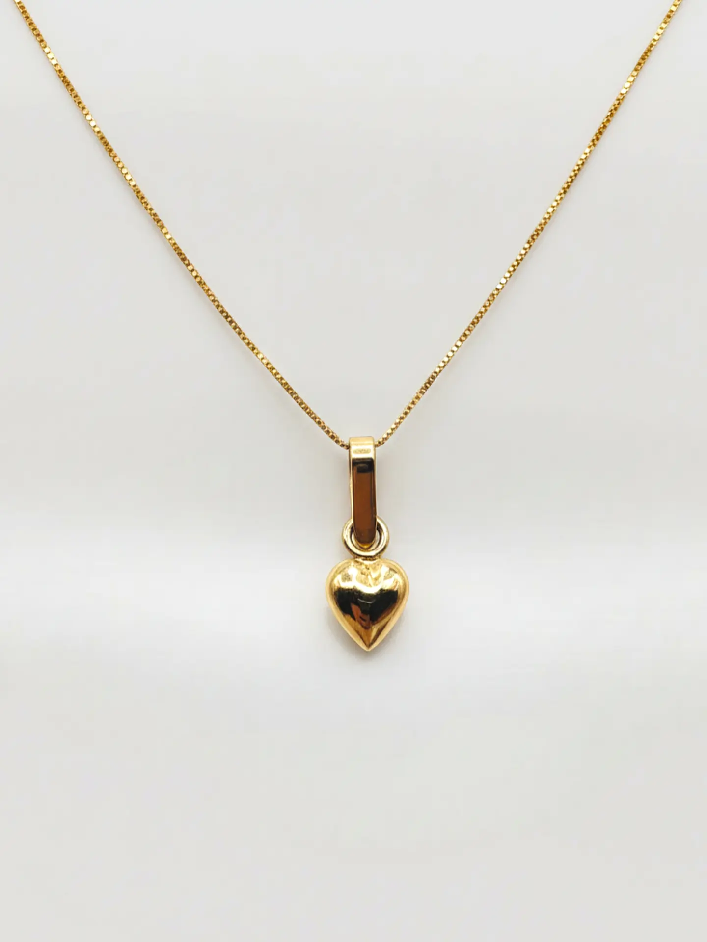 Cadena Veneciana Corazón en Relieve Gala Oro 18k 6