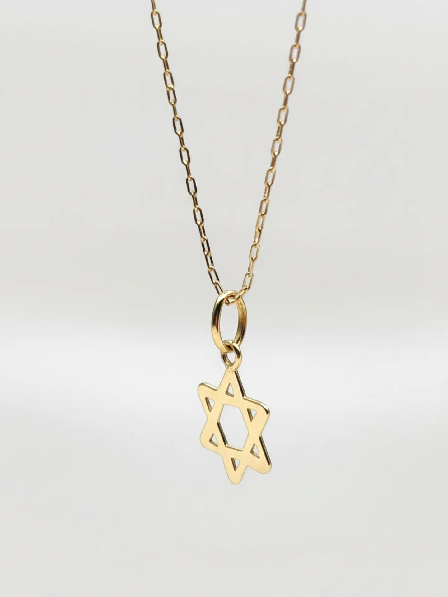 Cadena Estrella de David Sagrada Oro 18k 3