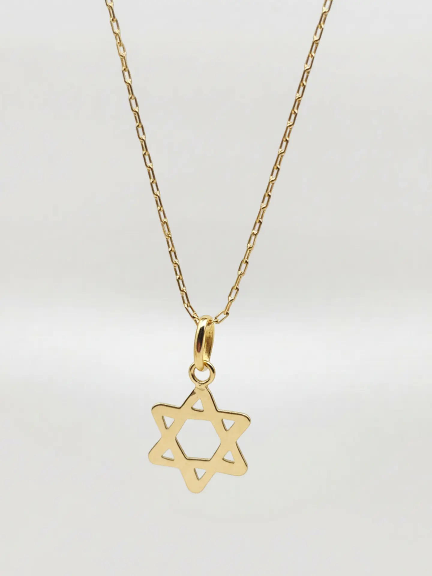 Cadena Estrella de David Sagrada Oro 18k 1