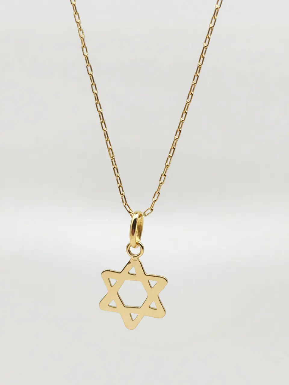 Cadena Estrella de David Sagrada Oro 18k 1