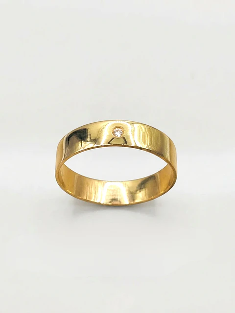 Anillo Punto Diamante Chico Oro 18k