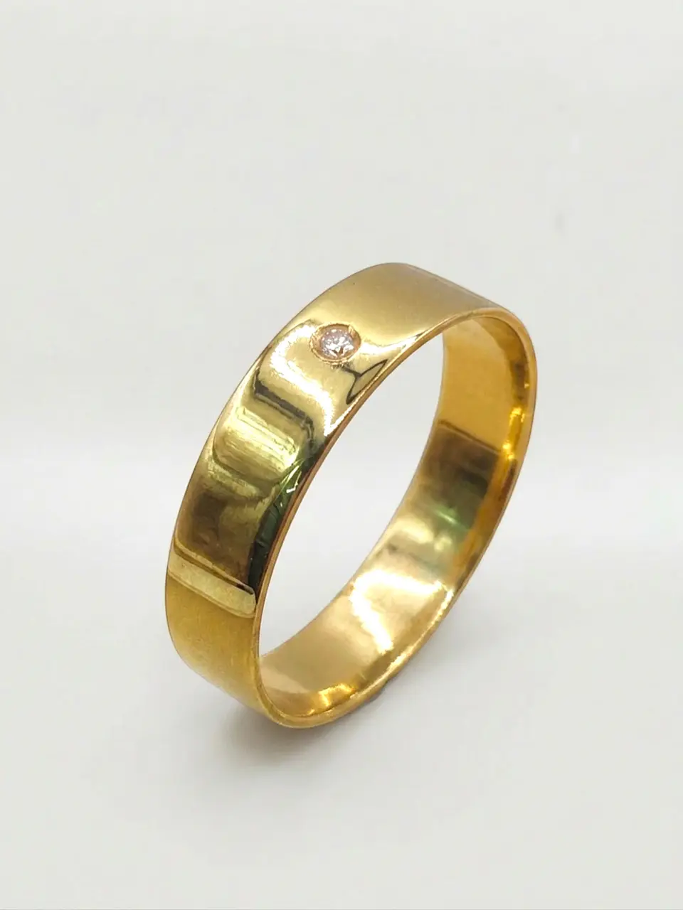 Anillo Punto Diamante Chico Oro 18k 5