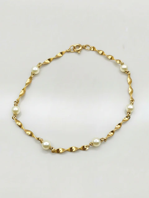Pulsera Cascada de Perlas Cultivadas Oro 18k