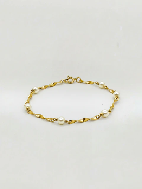 Pulsera Cascada de Perlas Cultivadas Oro 18k