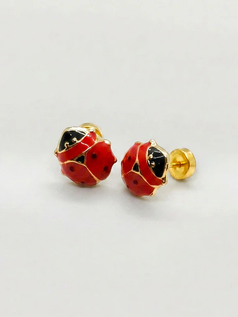 Aros Chinita Suerte Eterna Grande Oro 14k