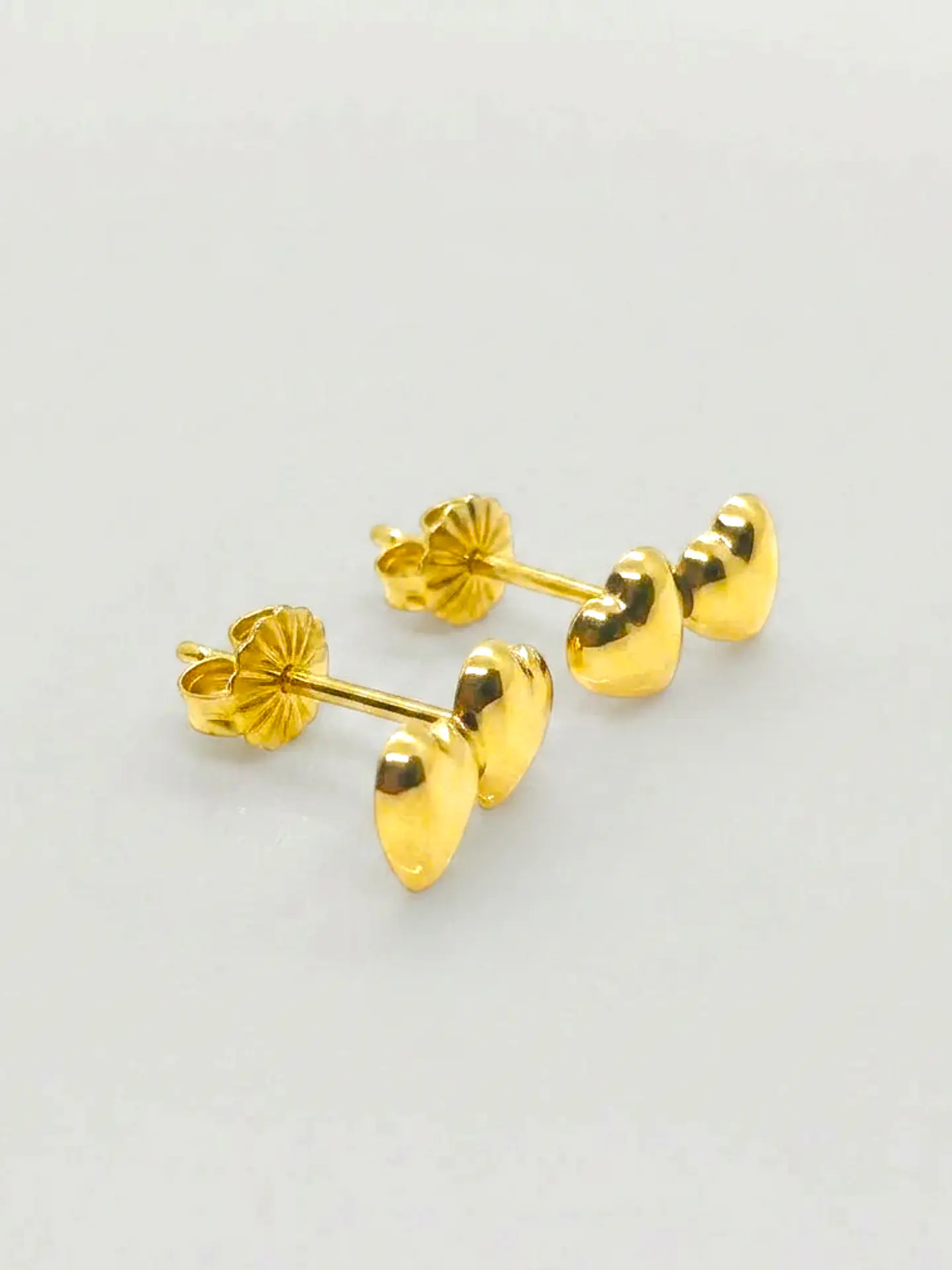 Aros Dualidad de Corazón Mediano Oro 18k 2