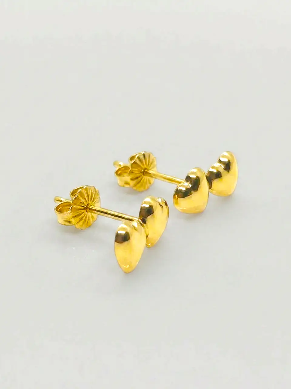 Aros Dualidad de Corazón Mediano Oro 18k 2