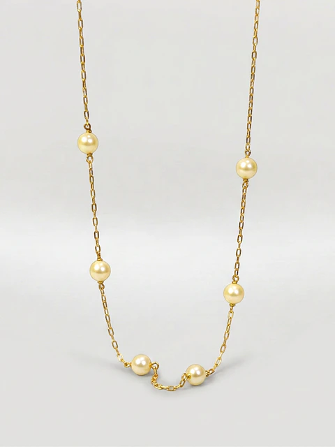 Cadena Perlas Cultivadas de Mar Oro 18k
