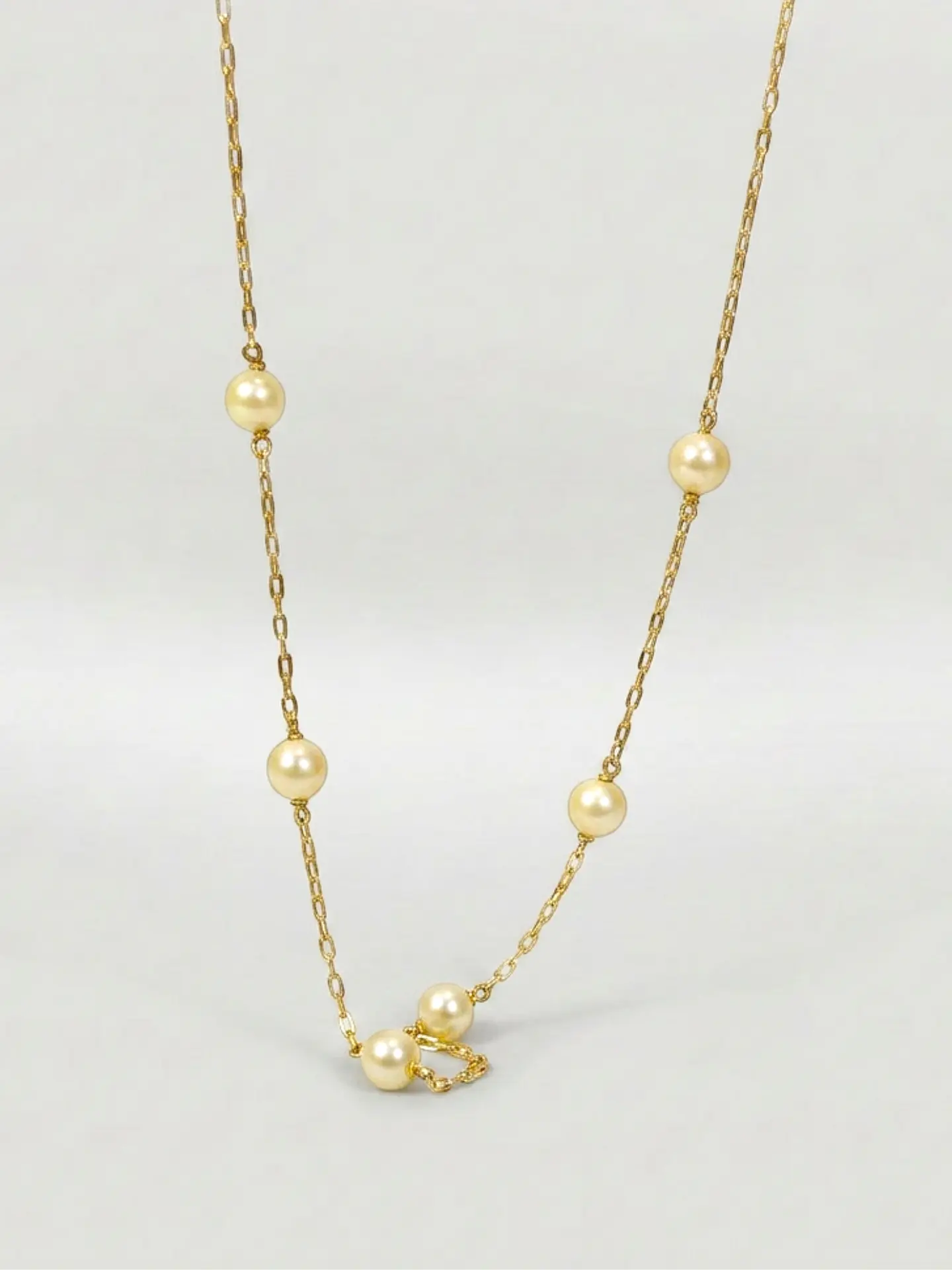 Cadena Perlas Cultivadas de Mar Oro 18k 3