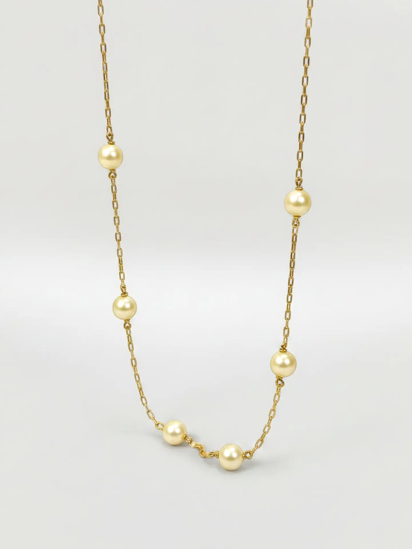 Cadena Perlas Cultivadas de Mar Oro 18k 4