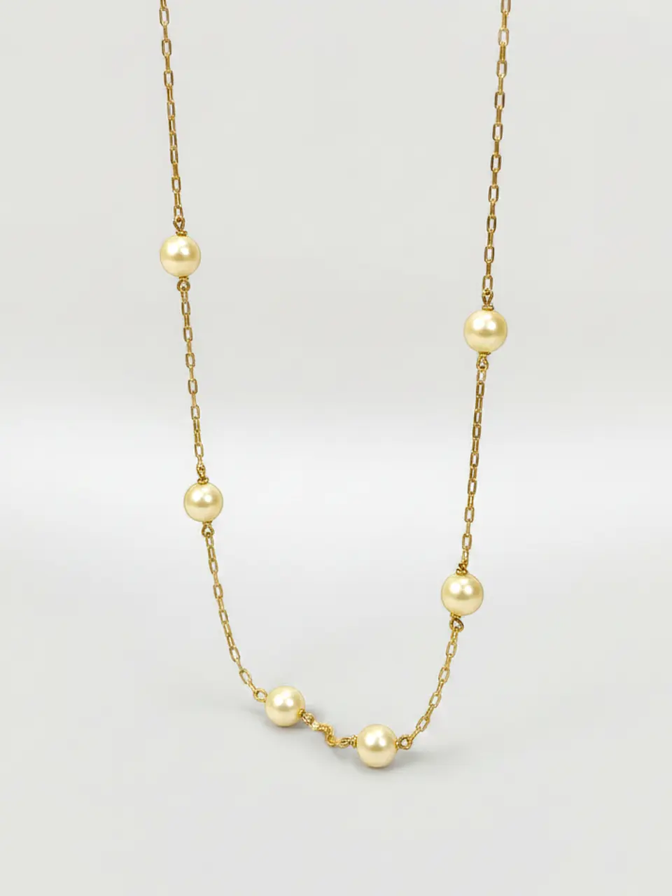 Cadena Perlas Cultivadas de Mar Oro 18k 4