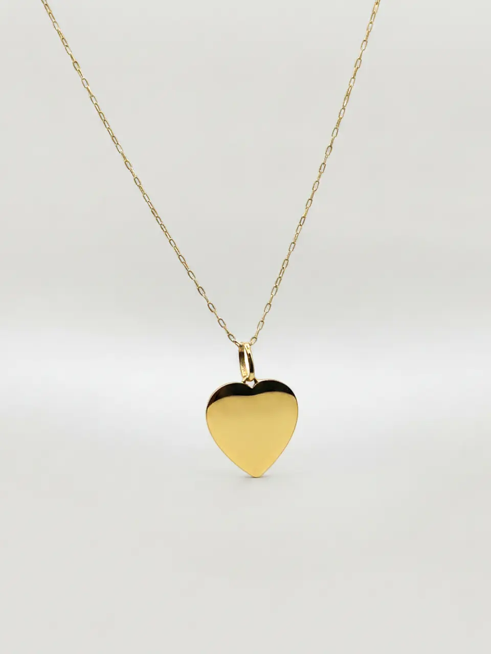 Cadena Limada Corazón de Amor Puro Oro 18k 1