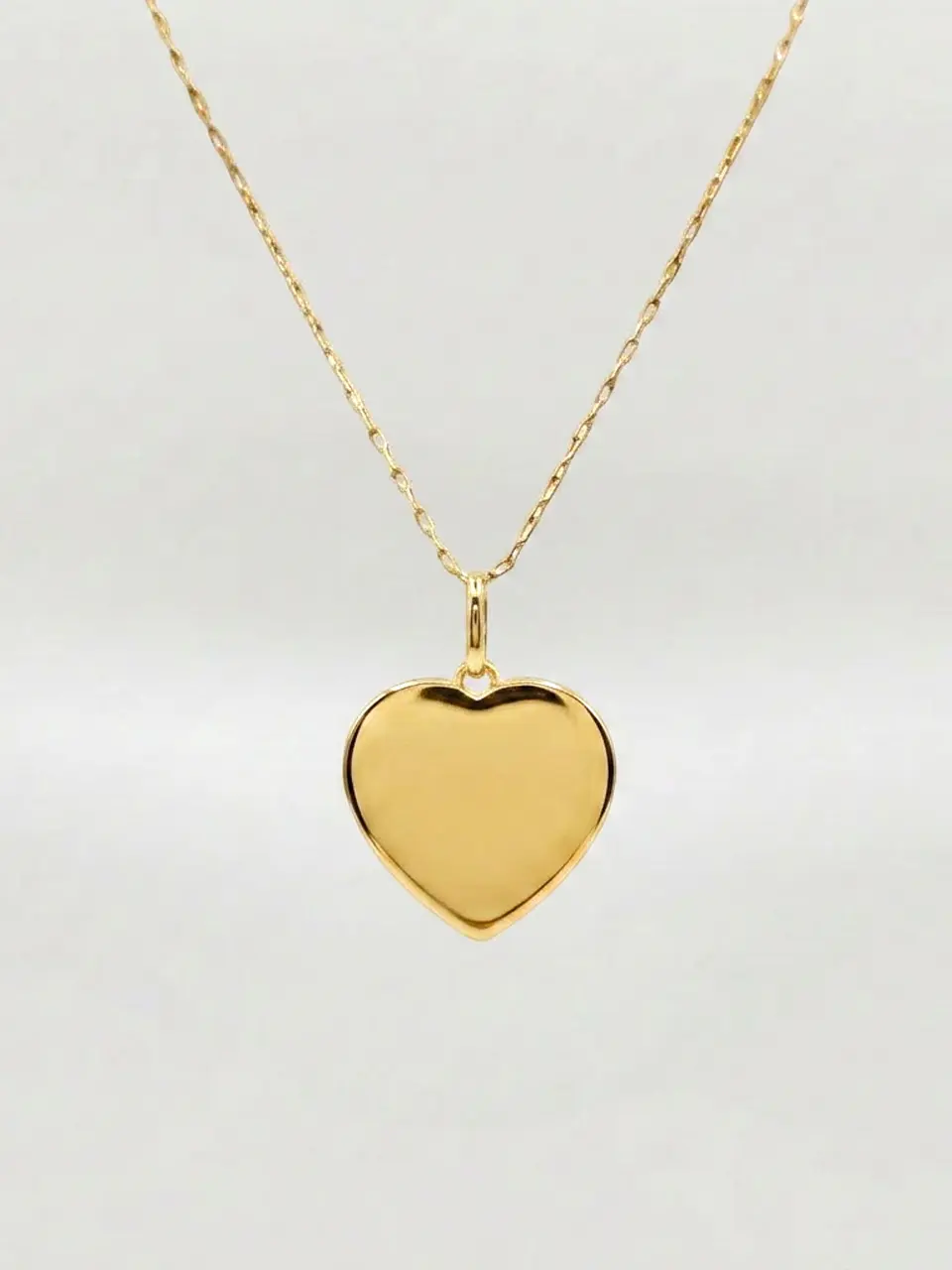 Cadena Limada Corazón de Amor Puro Oro 18k 3