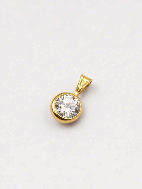 Colgante Destello de Luz Único Circón Oro 18k
