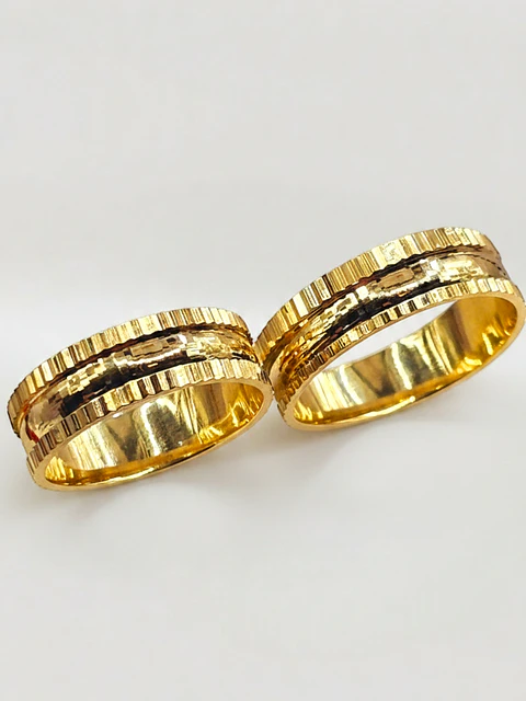 Argollas Matrimonio Satín Moderno 6 mm Oro 18k