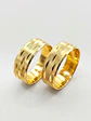 Argollas Nupciales Hojas de Olivo 7 mm Oro 18k - Miniatura 1