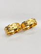 Argollas Nupciales Hojas de Olivo 7 mm Oro 18k - Miniatura 5