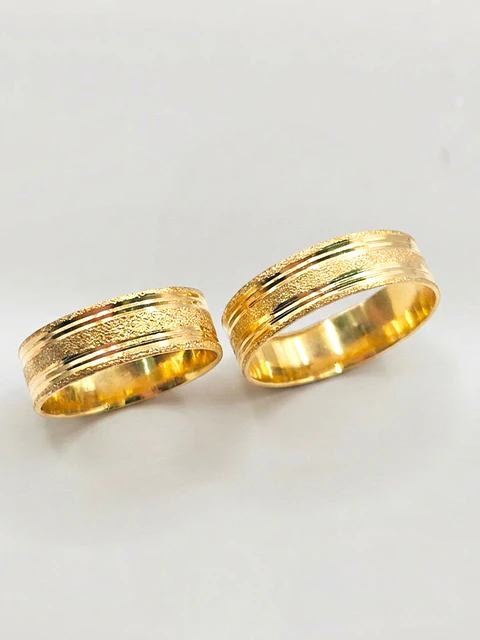 Argollas Matrimonio Brillo de Satín 6 mm Oro 18k